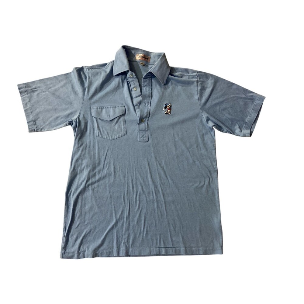 The Titleist Collection Polo Shirt Mens Blue Sz Large Stripe Mickey Mouse‎